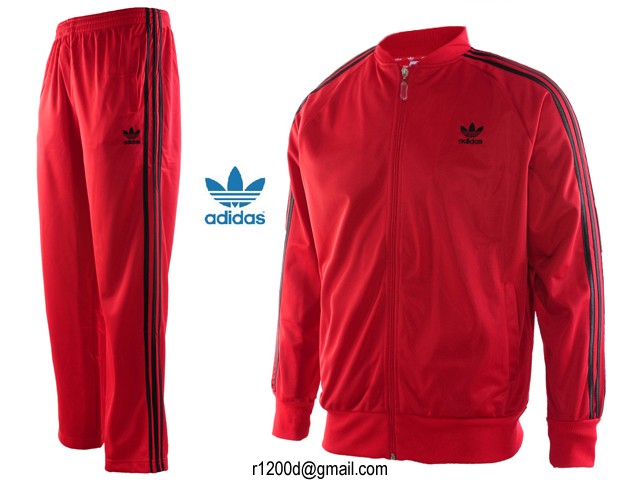 ensemble survetement adidas rouge