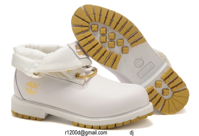 timberland femme blanche et or