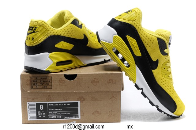 air max 90 noir et jaune fluo