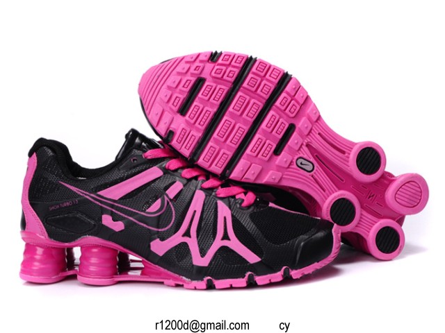 shox femme noir et rose