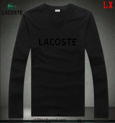 t shirt manche longue lacoste homme